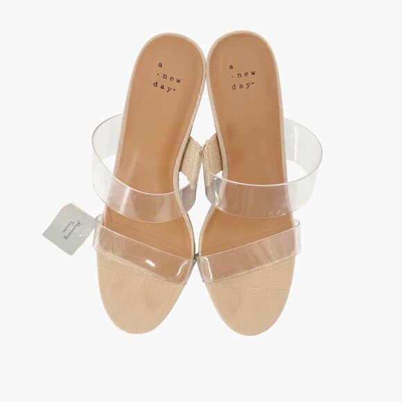 A New Day Women's Ansel Double Band Open Toe Wedge Heels Size 10 - Picture 5 of 8